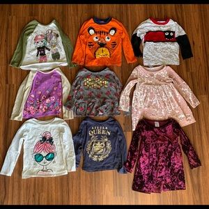 2T girls long sleeve top bundle